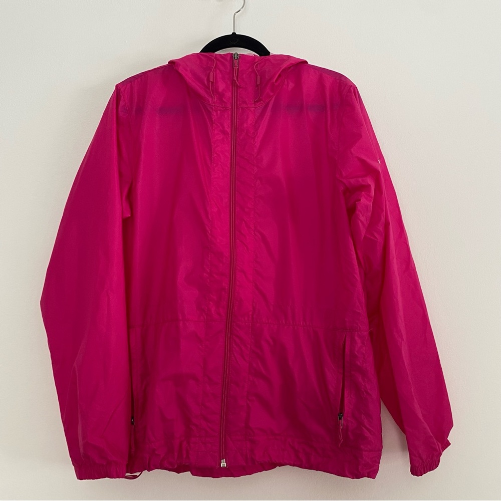 Columbia Hooded Windbreaker Lightweight Jacket Pink Large